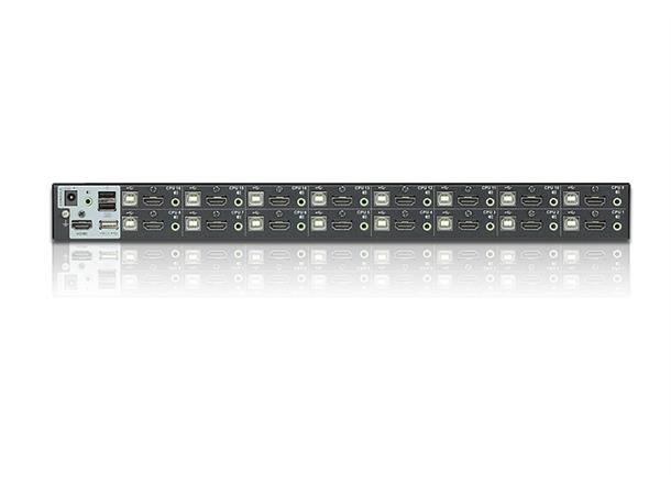 Aten KVM Switch 16-port HDMI 19" HDMI USB 2xKabel OSD 